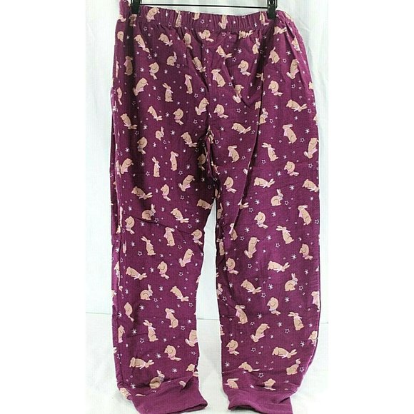 Joe Boxer Pink Scraf Bunny Purple/Pink Pajama Bott - Picture 5 of 6
